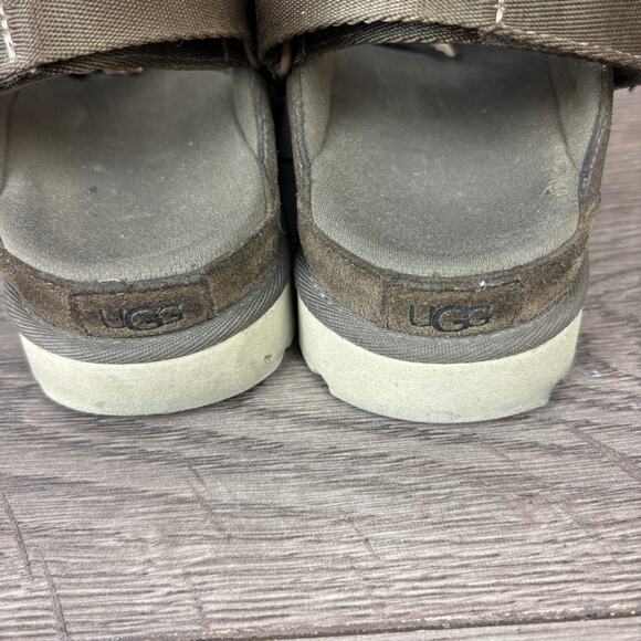 UGG Goldenstar Clog Slippers Women's 10 Brown Hickory Suede Platform Sandals - Picture 14 of 16